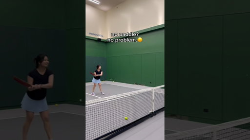no paddle? no problem😆 pickleball is life #pickleball #indoorpickleball #pickle #workout