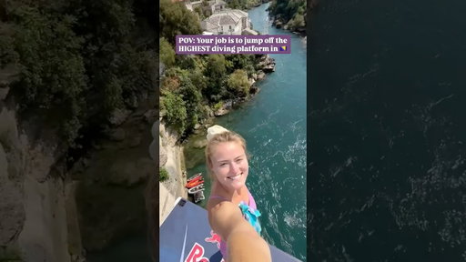 Welcome to the TALLEST diving board in Bosnia and Herzegovina 😳