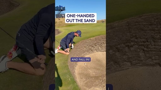 UNBELIEVABLE one-handed bunker shot 🤯