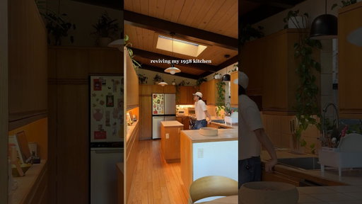 Bringing my 1958 kitchen back to life one step at a time #kitchen #homeimprovement  #woodworking