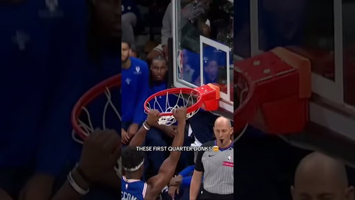 Sixers First Quarter Dunks 🤯🤯 #sixers #nba #76ers #dunk #shorts