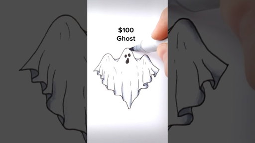 Draw Ghosts #art #drawing #shorts #ghost #howtodraw #easydraw #halloween
