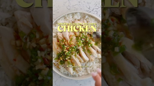 A comfort meal I’ll never get tired of! This is my Ginger Scallion Steamed Chicken recipe 🤤🫚