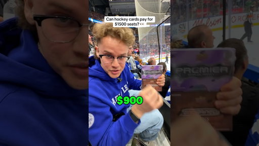 Using hockey cards to pay for hockey tickets 😂 #hockey #hockeycards #sportscards #nhl #funny