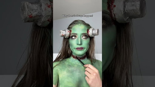Always wrong timing. #frankenstein #makeuptransformation #sfxmakeup