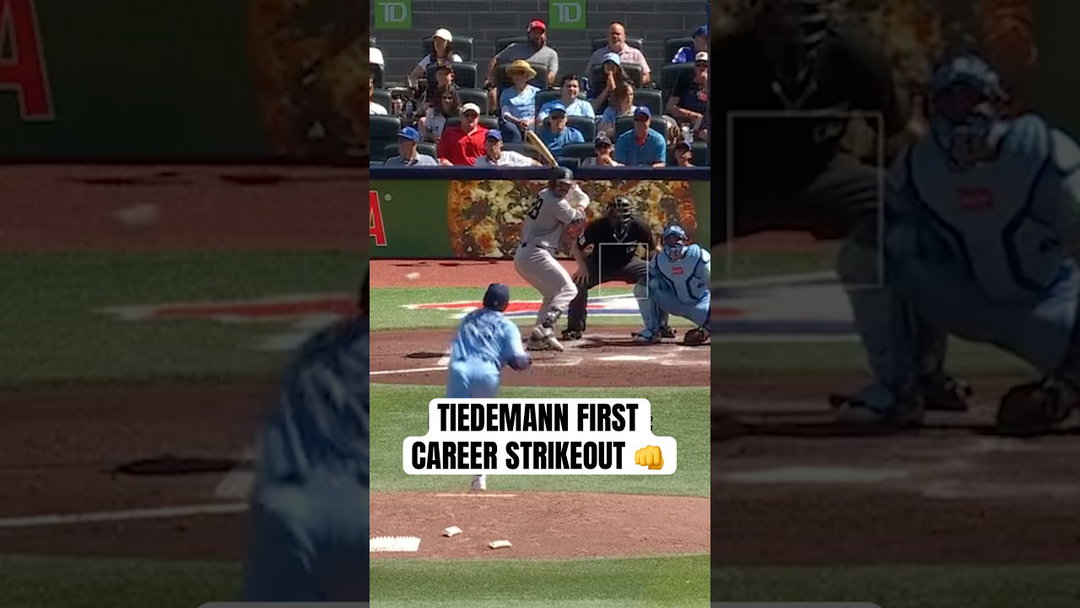First strikeout secured for Ricky Tiedemann in his MLB debut 👏 #MLB #Toronto #BlueJays