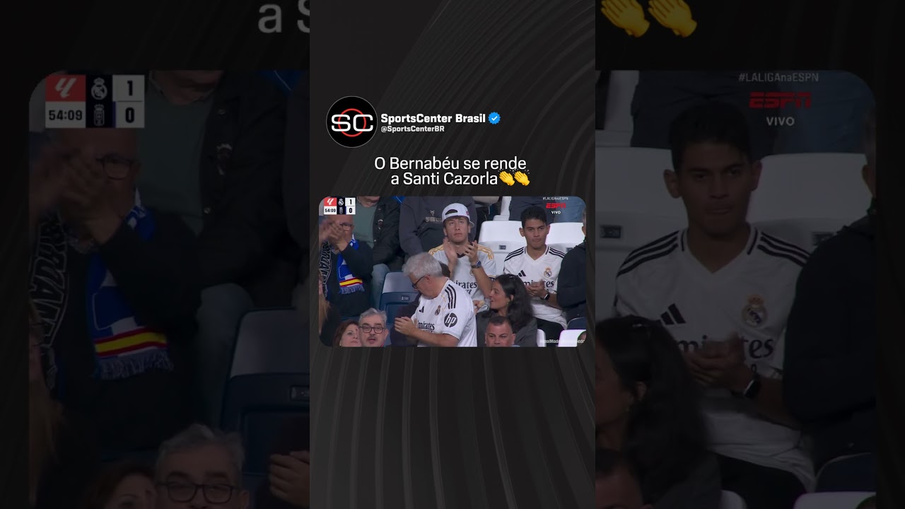 GRANDE MOMENTO NO BERNABÉU! 🤩👏 CAZORLA MUITO OVACIONADO! #shorts