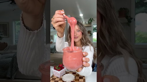 Strawberry Whipped Honey! Recipe link in description! #recipe #dessert #healthyrecipe