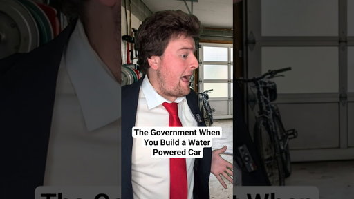 But if your car runs on Water, where do we put the oil? 😬 #comedy #funny #cars #government #shorts