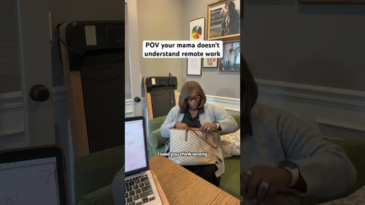 My mama visiting while I’m working from home 🤣 #workhumor #wfhlife #comedy #corporatelife