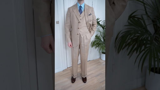 Get ready with me — styling a full 3-piece linen suit 👌☀️#mensfashion #menswear