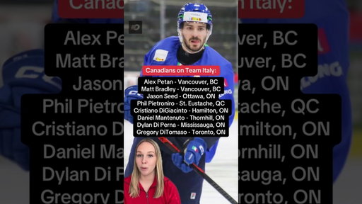 This is how many Canadians are on Italy's Olympic hockey roster