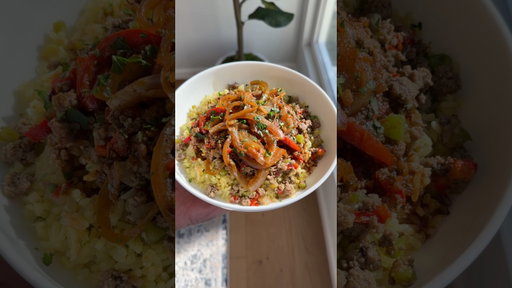 Haitian Style Beef and Rice Bowl #cooking #food #foodshorts