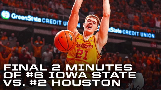 FINAL 2 MINUTES of #6 Iowa State Home Court WIN vs. #2 Houston 🎥 | Big 12 Basketball