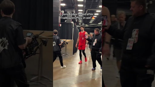 Deni Avdija hyped after Trailblazers Play-in win 🔥 #shorts