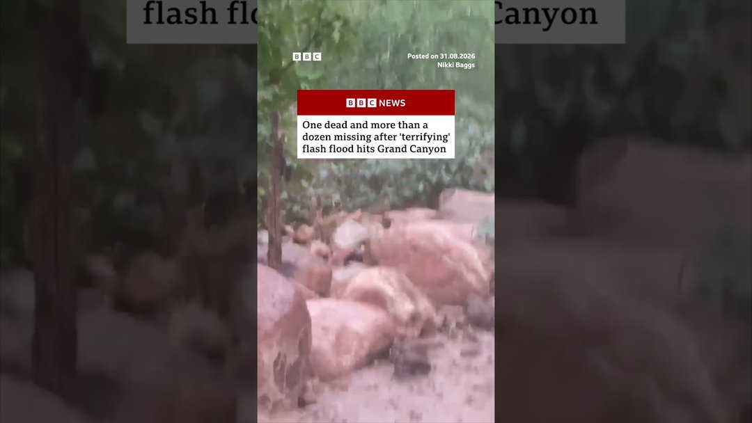 One dead and more than a dozen missing after 'terrifying' flash flood hits Grand Canyon. #BBCNews