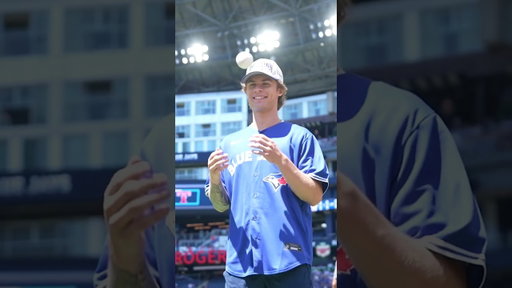 First Pick. First Pitch. Gavin McKenna throws the First Pitch at the Blue Jays game @RogersCanada
