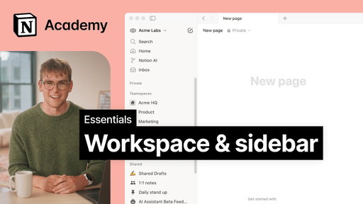 Workspace & sidebar