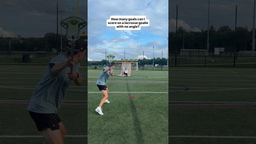 How many goals can I score on a lacrosse goalie with no angle? #shorts