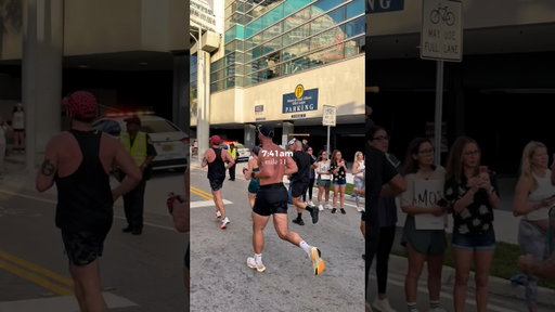 Sounds of the Miami Marathon 🏃🏝️ #asmrsounds #marathon #run #running #satisfying #goodvibes