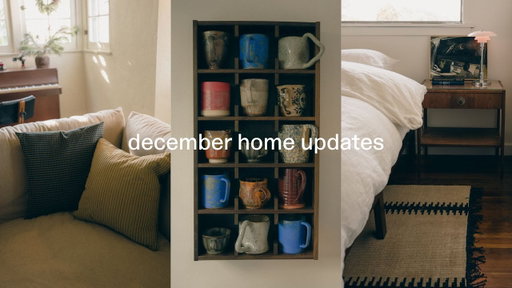 DECEMBER HOME UPDATES | getting my new sofa, nordic knots rug, painting windows, and kitchen knobs