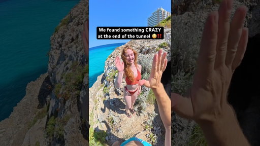 Secret Tunnel Aura +7000 🤯💀 #exploring #tunnel #cliffdiving