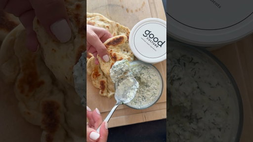 Naan & Tzatziki are the perfect combo, especially when packed with protein #cottagecheese #recipe