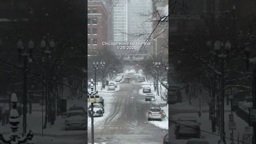A snowy morning in Chicago on Sunday Jan 25, 2026. #chicagovlog  #chicagotravel  #chicagowinter