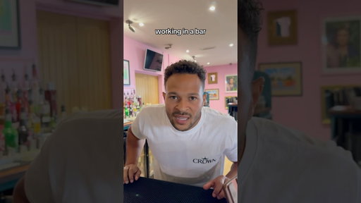 Working in a bar
