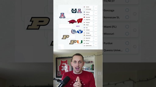 The west region is the one that has SO many teams I love 😅 #cbb #marchmadness #bracket