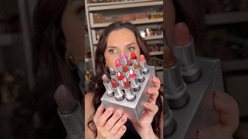 Trying on every single new Mac frost lipstick shade #shorts