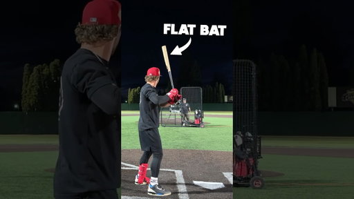 Hitting with a FLAT BAT (Illegal Wood Bat)