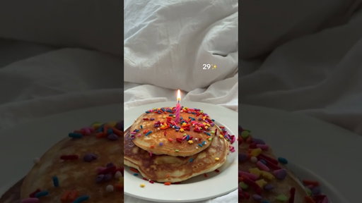 Wanted GF pancakes with sprinkles in bed, so I made myself GF pancakes with sprinkles in bed 😌✨ #29