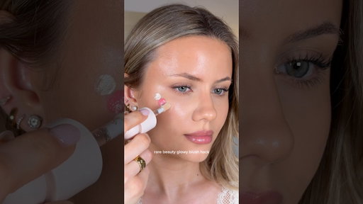 @R@RareBeautylowy blush hack 🎀 #blush #makeup #makeuphacks