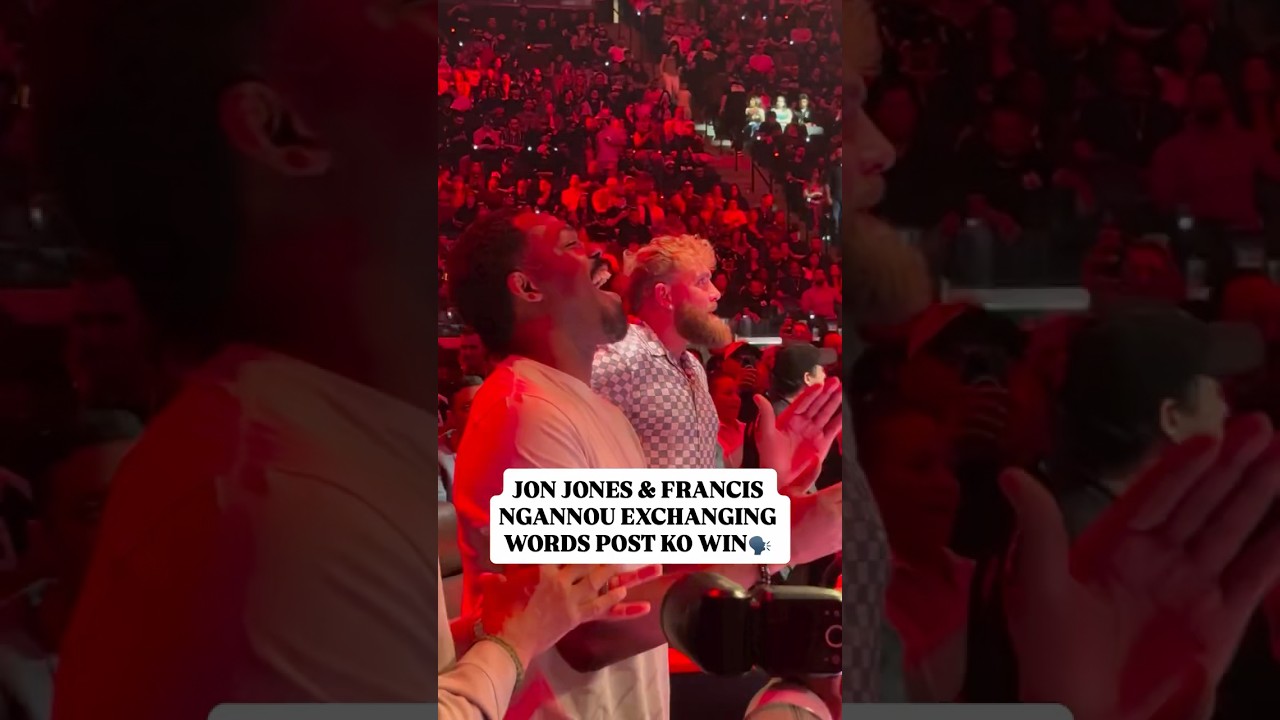 JON JONES AND FRANCIS NGANNOU EXCHANGE WORDS 👀🔥