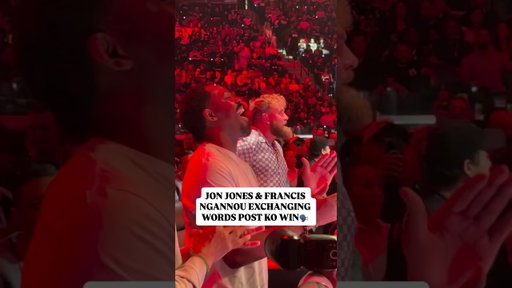 JON JONES AND FRANCIS NGANNOU EXCHANGE WORDS 👀🔥