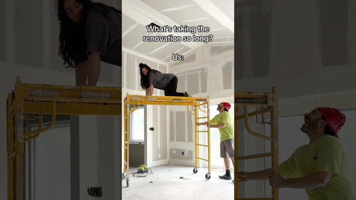 4 years of construction 😂 The only thing getting us by. #construction #homereno #couples #reno
