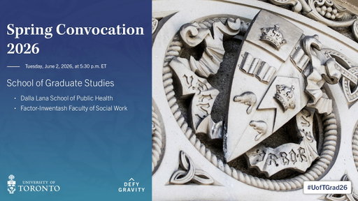 School of Graduate Studies: Public Health; Social Work Spring 2026 Convocation