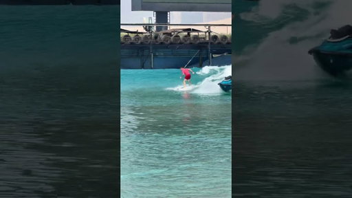 Catching a perfect wave at a surf park 😆 #InAbuDhabi @VisitAbuDhabiChannel
