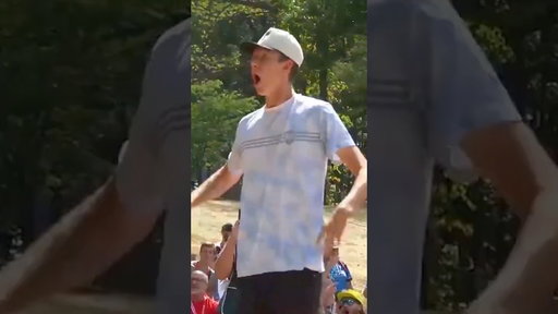 Gannon Buhr ACES the blind 528' hole 1 at Toboggan to kick off Round 2 at the PDGA Pro Worlds!