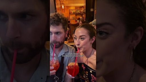 Shhh…our favorite show is on #peoplewatching #couples #travel