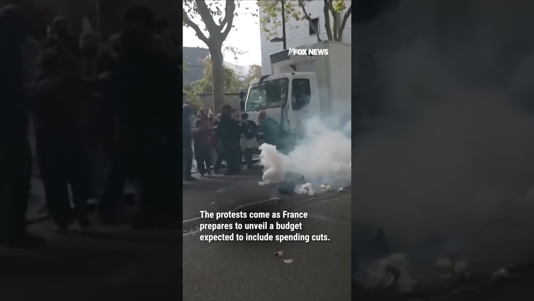 French riot police clash with students protesting lack of school resources  #foxnews #fox