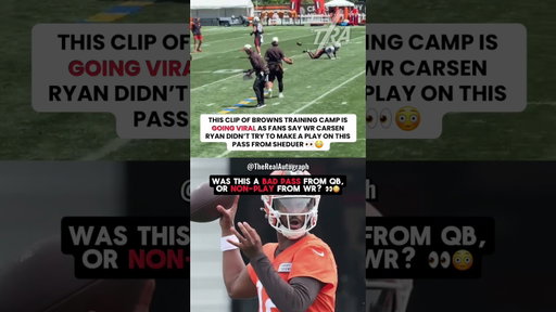 😳 Browns Fans are PISSED at WR Carsen Ryan for the no-effort on this play 👀😳 #browns