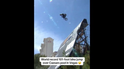 Colby Raha really biked over the fountains at Caesars Palace in Las Vegas 🤯 (via @fueltv/TT)