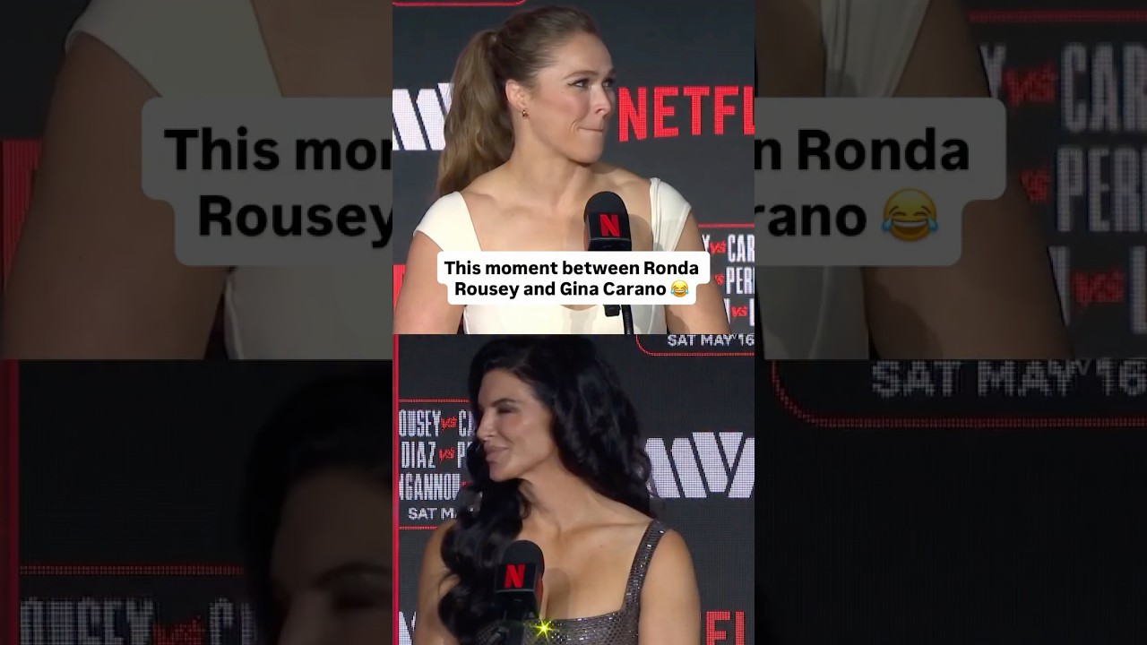 THIS MOMENT BETWEEN RONDA ROUSEY AND GINA CARANO 😭😂