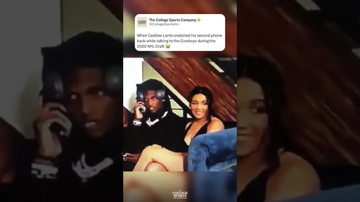 CeeDee Lamb Had 1st Round Reflexes With His Phone 🤣