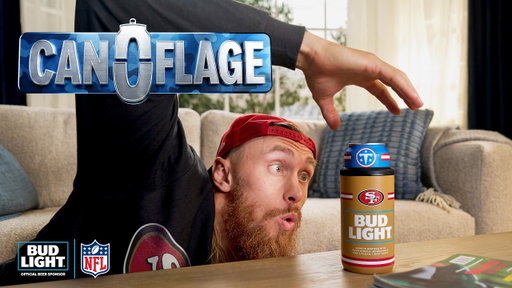 The People’s Tight End is here to teach you how to rep your team anywhere with Bud Light Can-O-Flage