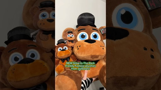 NEW Glow-In-The-Dark Freddy Fazbear Plushies #freddyfazbear #fivenightsatfreddys #fnaf #fnaf2movie