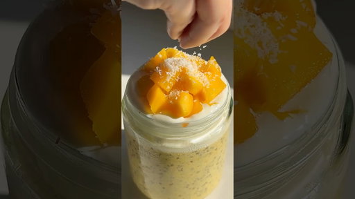 Mango cheesecake for breakfast? Yes please! Try our recipe 🥭  #breakfast #shorts #mealprep