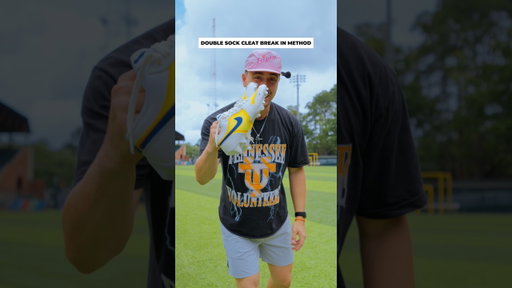 Double Sock Cleat Break in Method #baseball #baseballdrill #baseballszn #cleats #sports